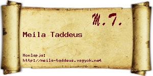 Meila Taddeus névjegykártya